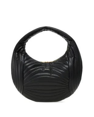 Ferragamo キルテッド ホーボーバッグ - ブラック - サムネイル1