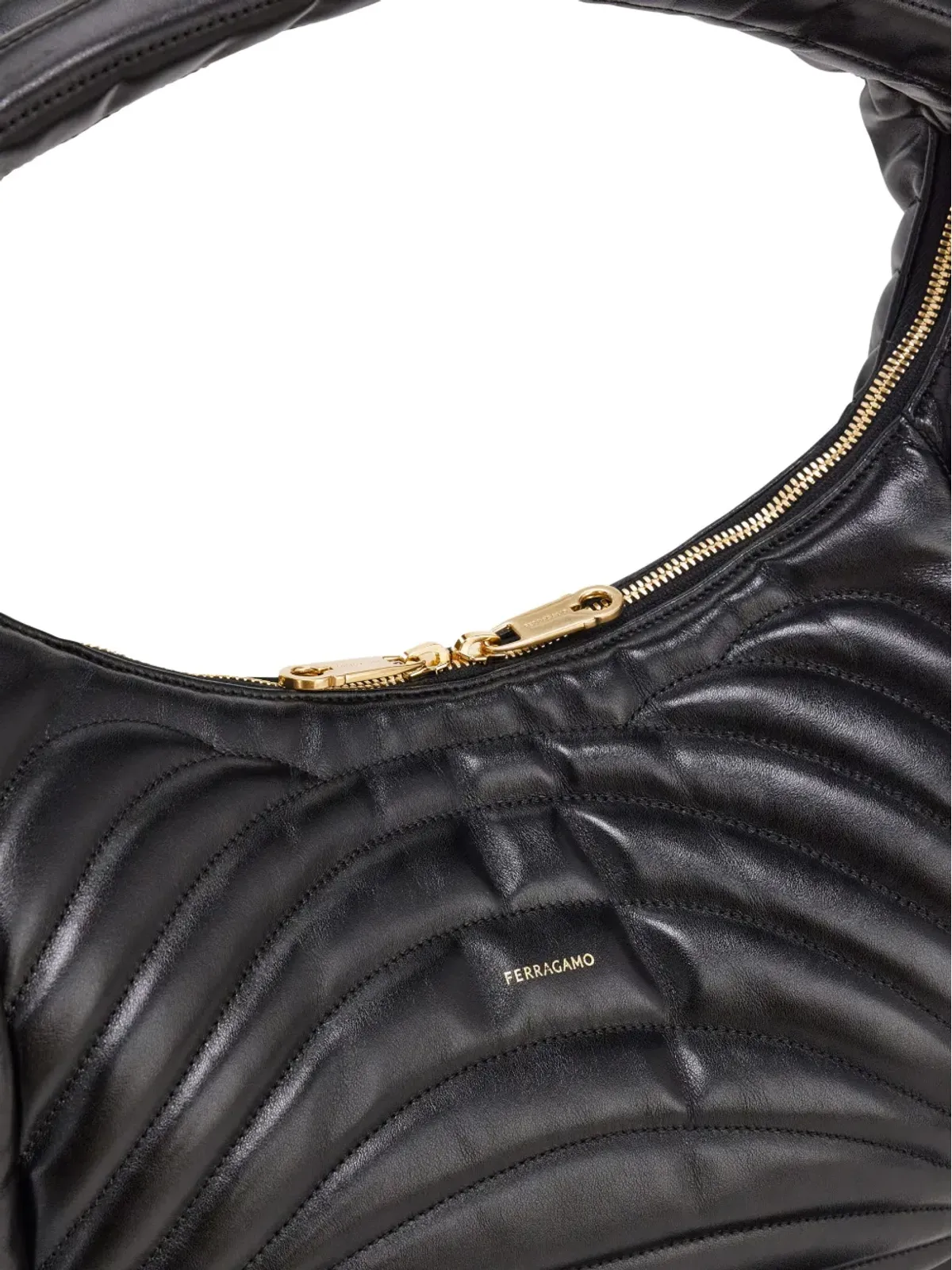 Ferragamo キルテッド ホーボーバッグ - ブラック - 画像3