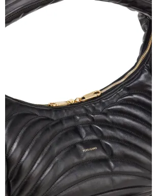 Ferragamo キルテッド ホーボーバッグ - ブラック - サムネイル3