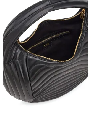 Ferragamo キルテッド ホーボーバッグ - ブラック - サムネイル4