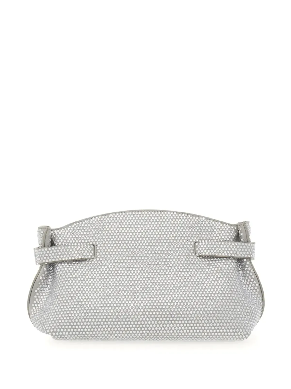 Ferragamo ハグ クリスタル装飾クラッチバッグ - グレー - 画像4