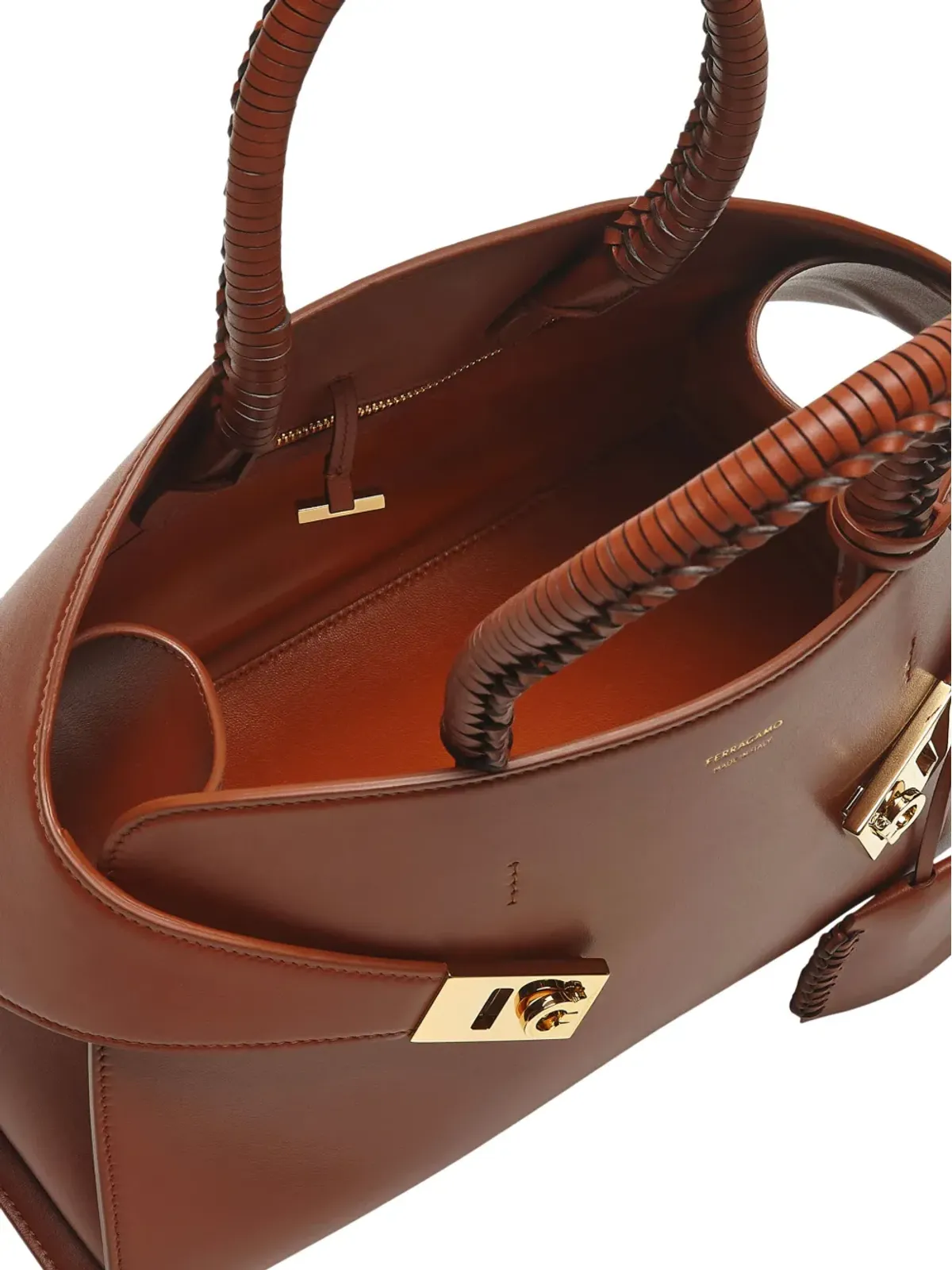 Ferragamo ザ・ハグ レザー・トートバッグ - ブラウン - 画像4