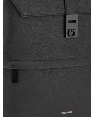 Ferragamo ロゴデボスド レザーバックパック - ブラック - サムネイル3