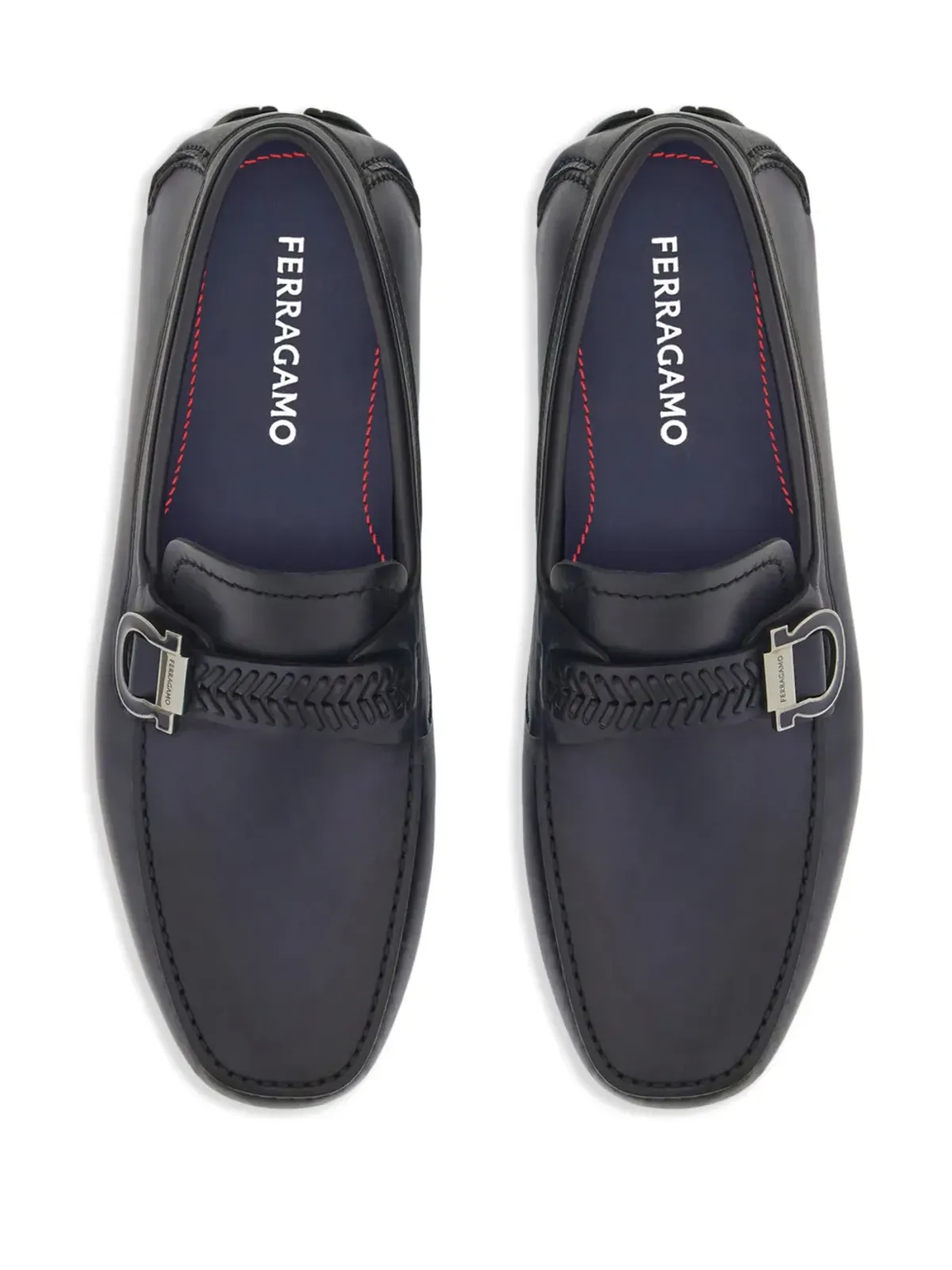 Ferragamo ガンチーニ・プレート レザー ドライビングシューズ - 画像4