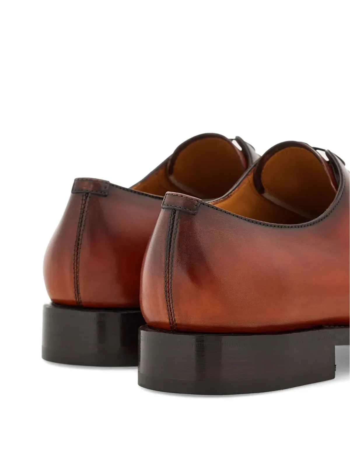 Ferragamo ビンテージ トラメッツァ レザー オックスフォード シューズ ブラウン - 画像3