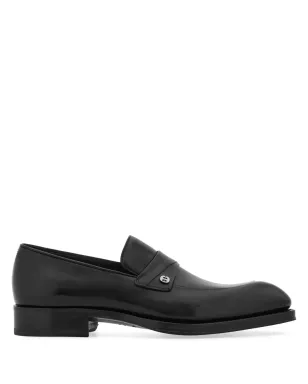Ferragamo トラメッツァ アーモンドトゥ レザー ローファー ブラック - サムネイル1