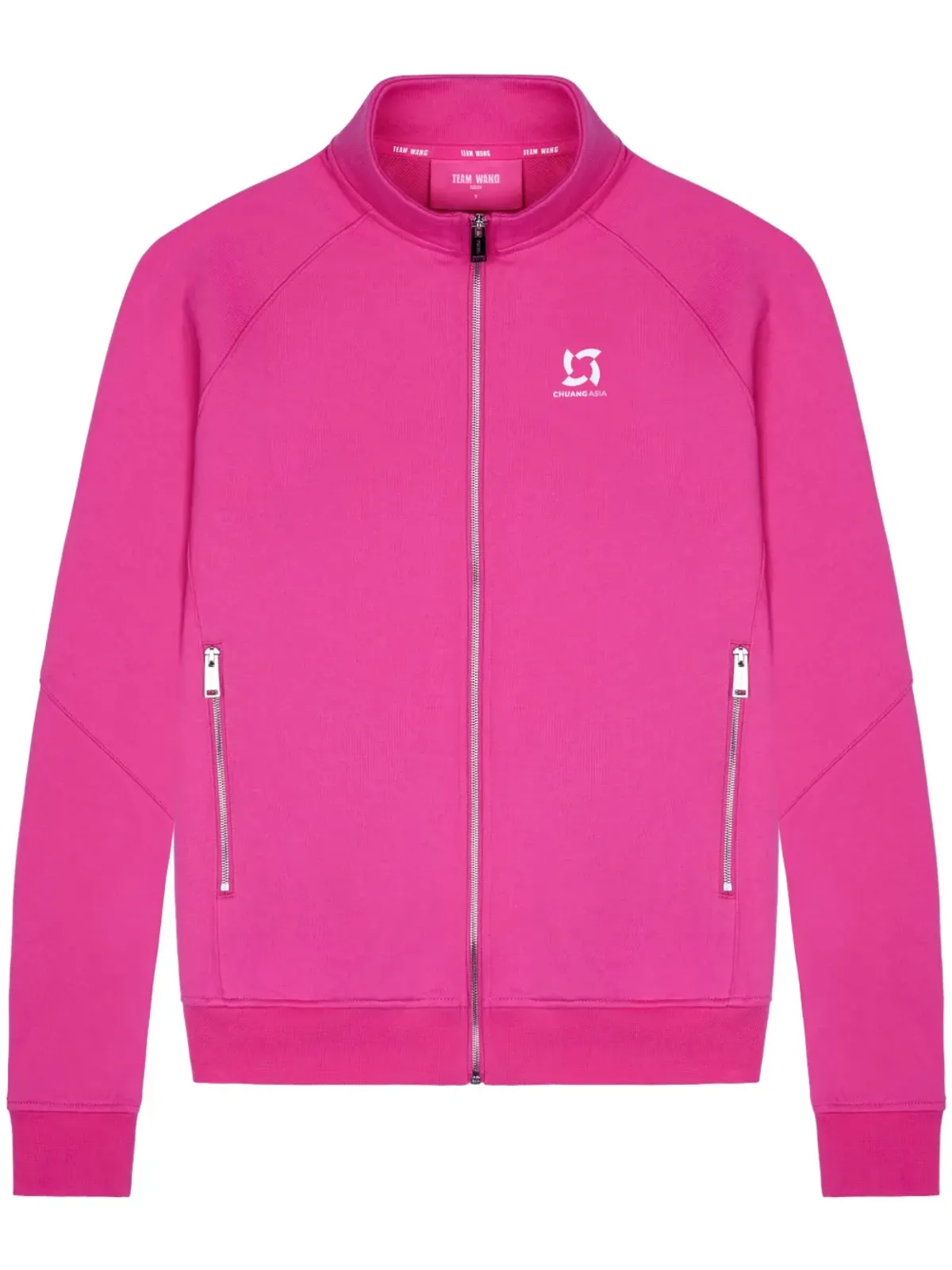 TEAM WANG design ロゴプリント ジップ付き トラックジャケット - ピンク - 画像1