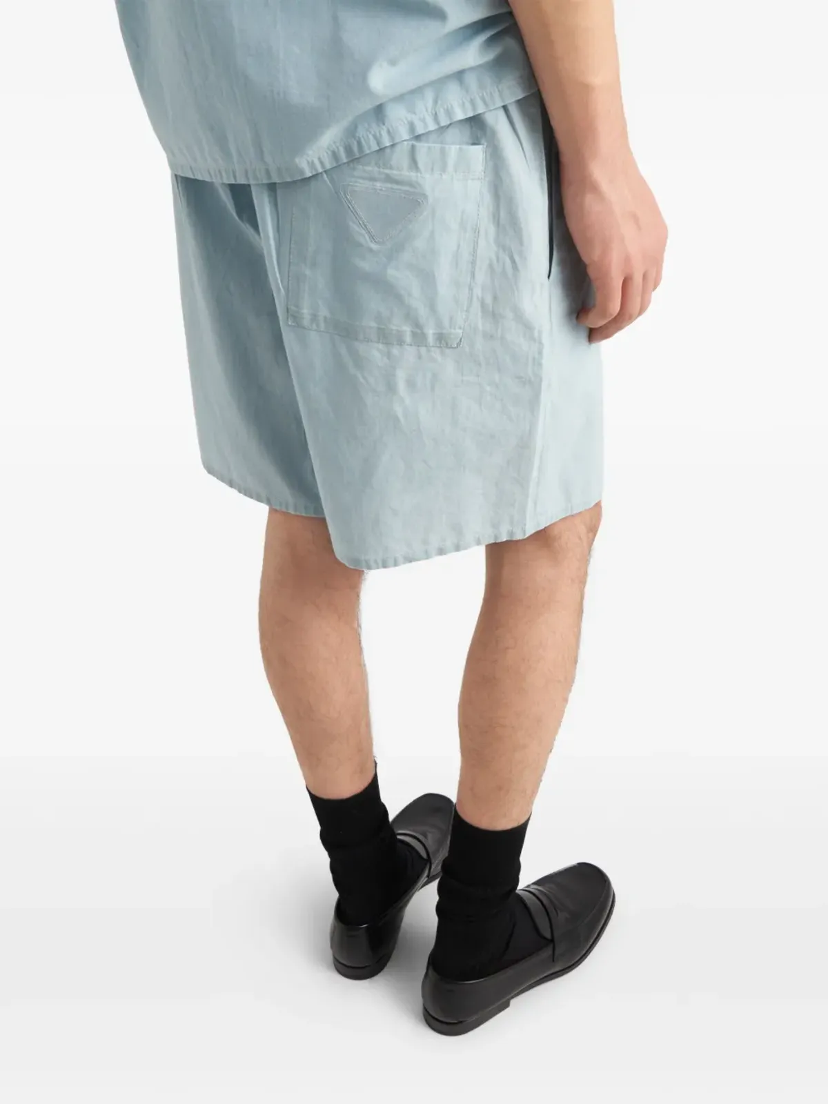 Prada トライアングルパッチ エラスティックウェスト ショーツ - 画像5