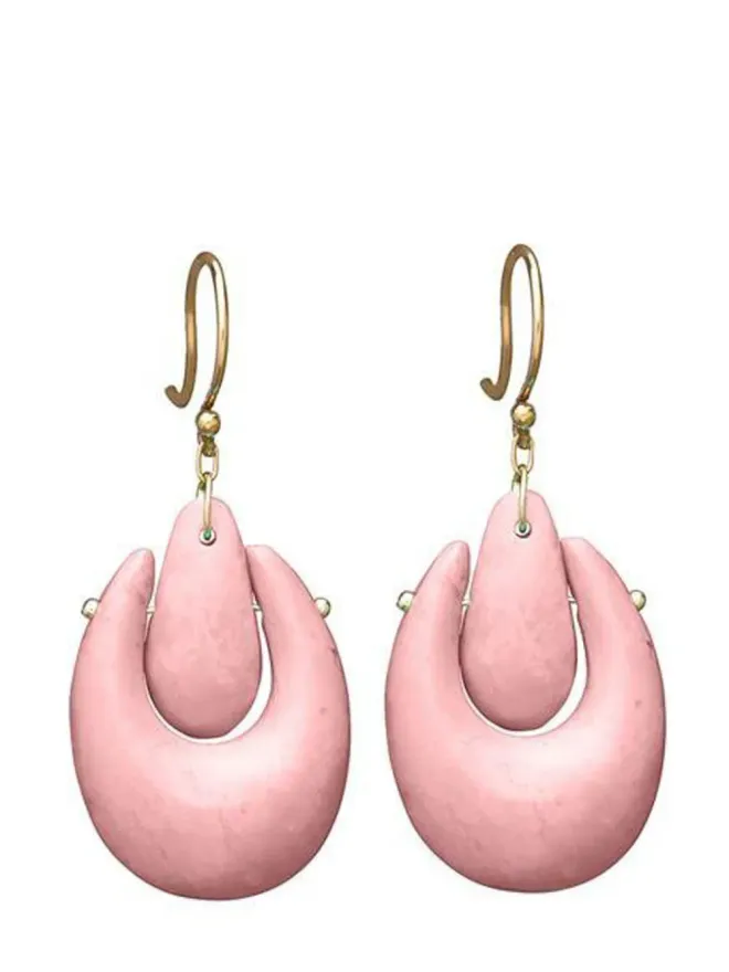 Ten Thousand Things Ten Thousand Things 18kt yellow gold large O'Keeffe opal earringsの商品画像