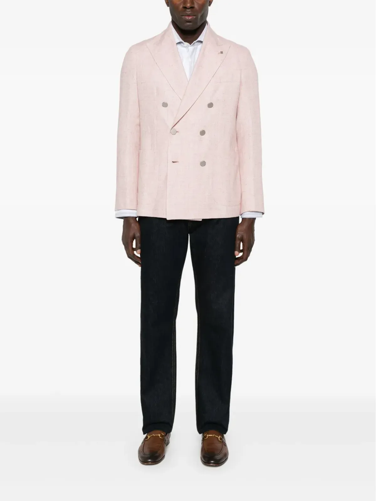 Brunello Cucinelli ストライプ柄リネンシャツ - ホワイト - 画像2