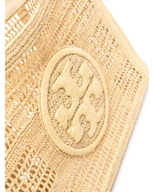 Tory Burch 大型 Ella クロシェトートバッグ - ニュートラルカラー - サムネイル4