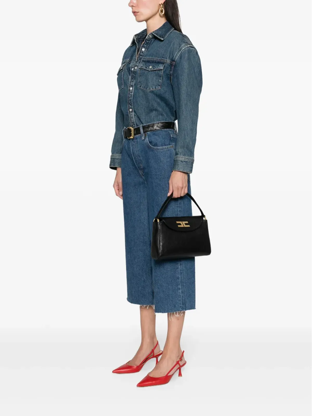 Elisabetta Franchi スモールアベニュー トートバッグ - ブラック - 画像2
