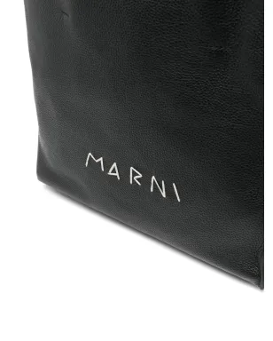 Marni ロゴ刺繍 トートバッグ - ブラック - サムネイル4