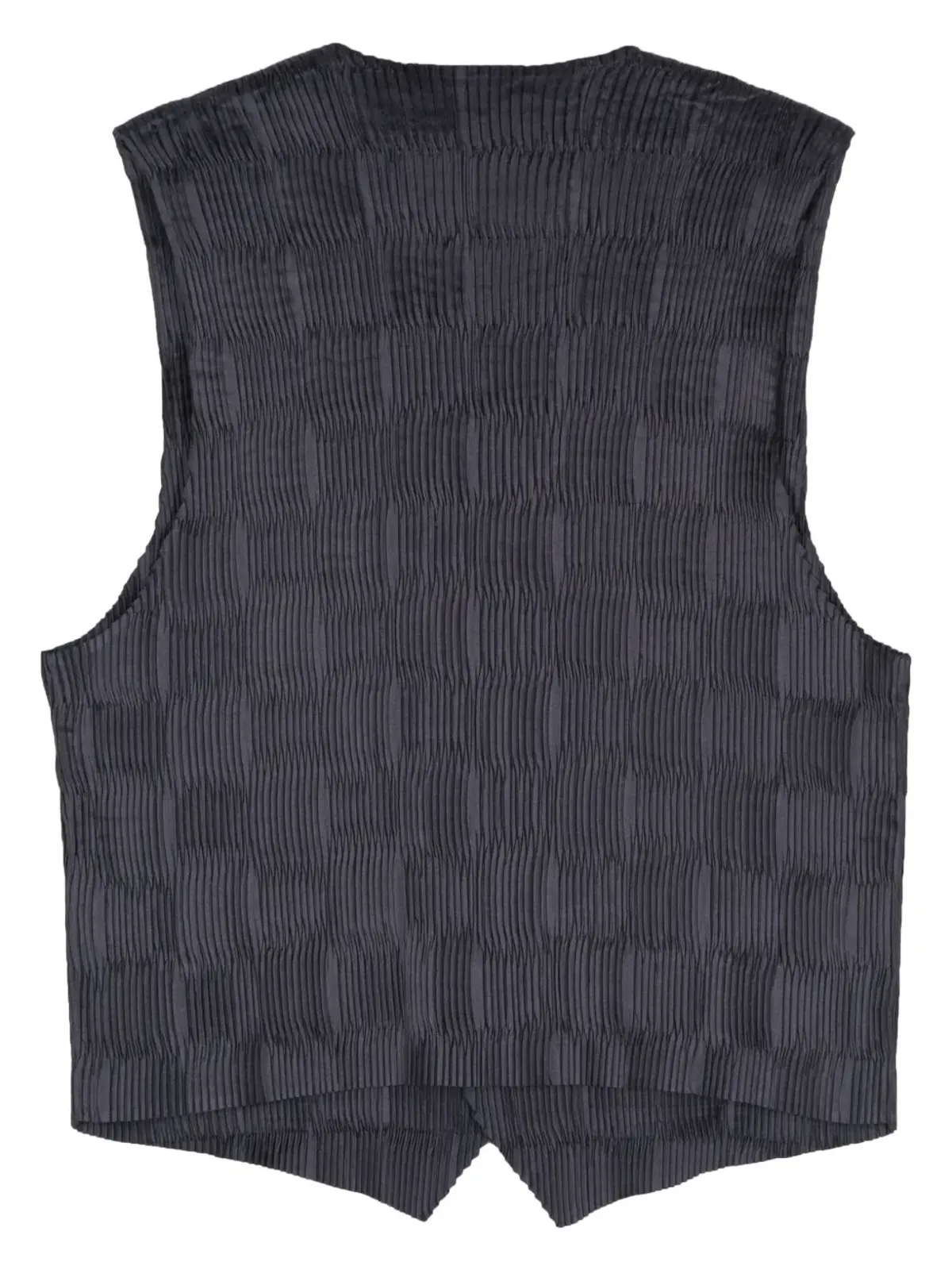Issey Miyake Pre-Owned Vネック プリーツ ベスト - 画像2