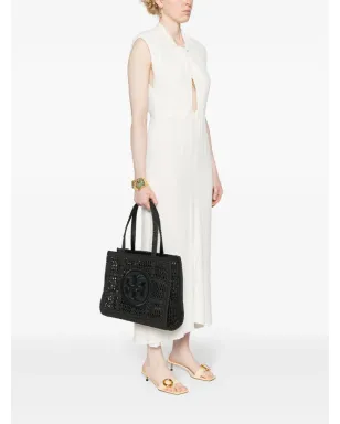 Tory Burch 小さめ Ella クロシェット トートバッグ - ブラック - サムネイル2
