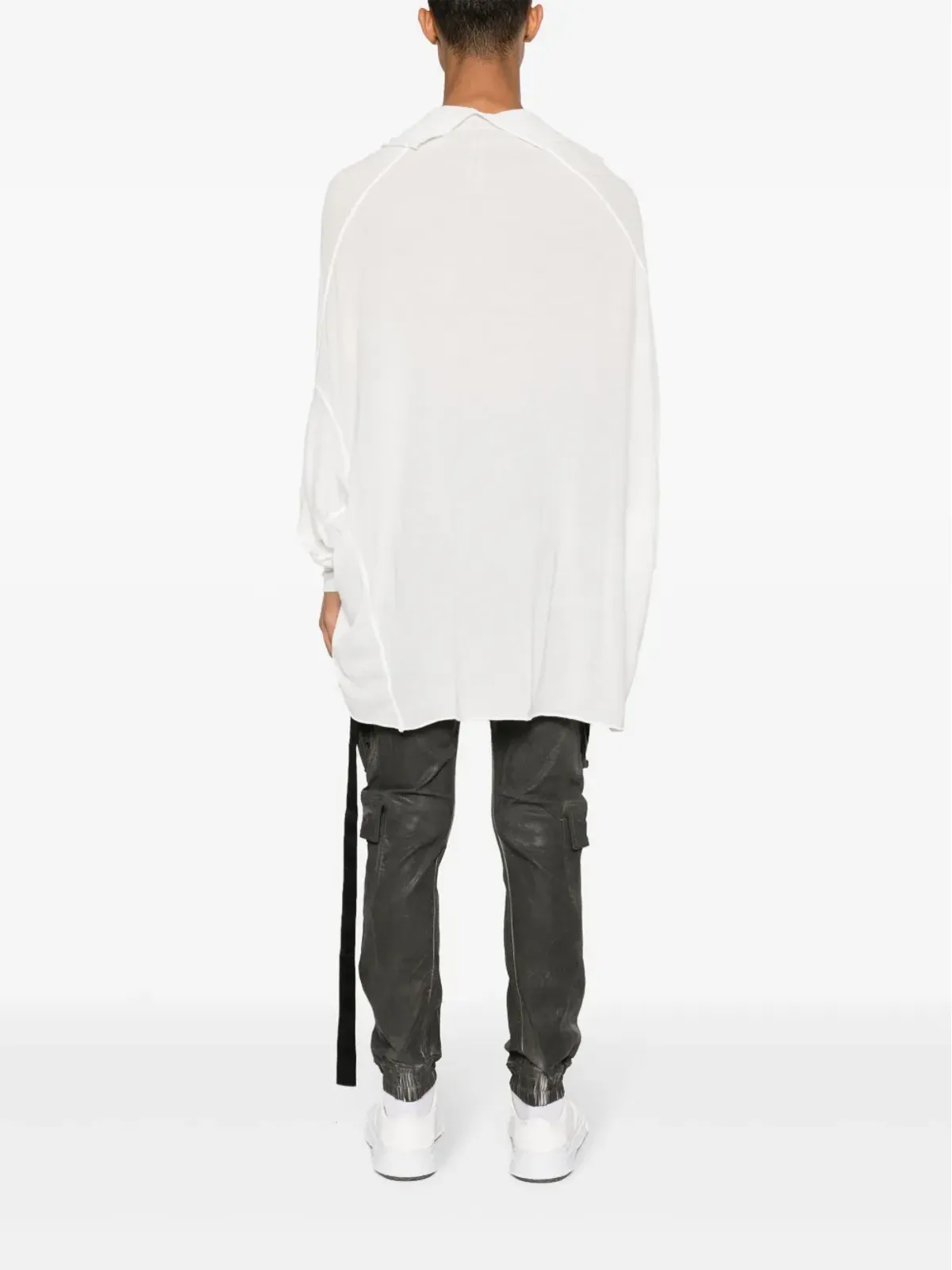 Rick Owens DRKSHDW Shroud ロングスリーブ ベスト - ホワイト - 画像4