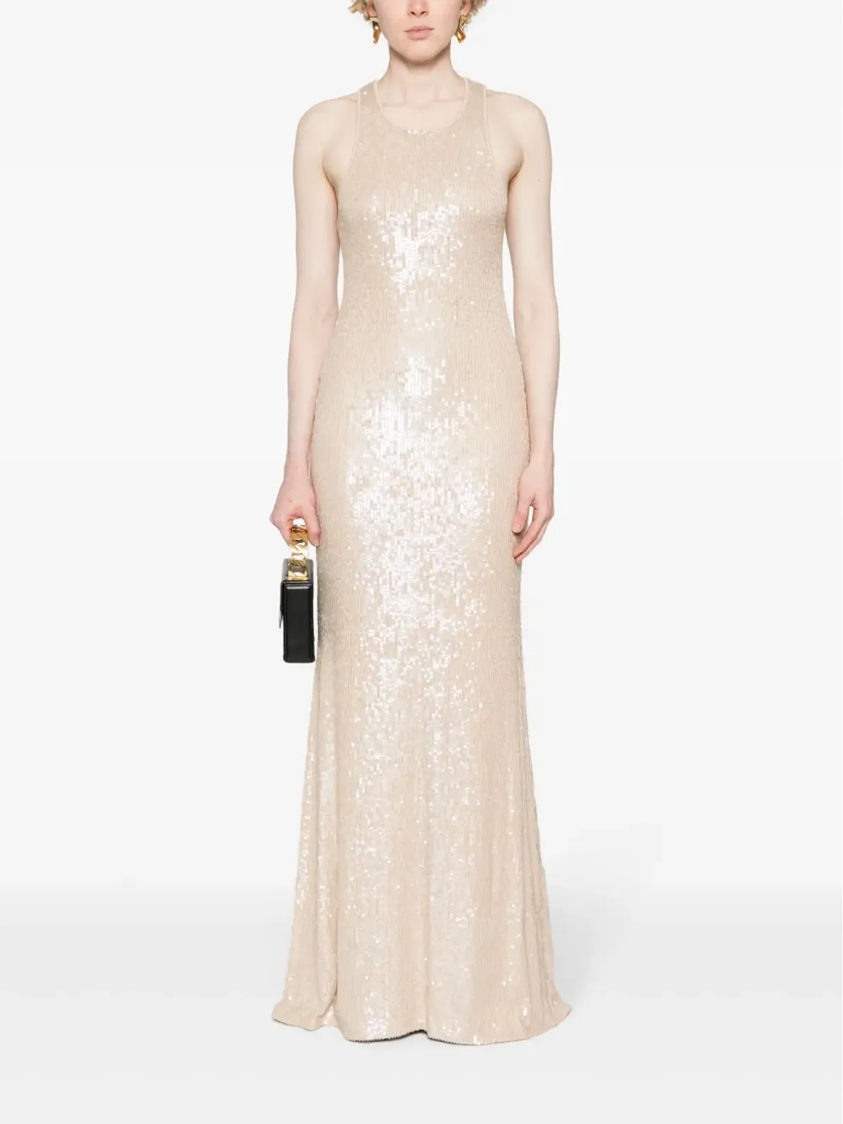Elisabetta Franchi ドレス レーサーバック スパンコール付き - 画像2