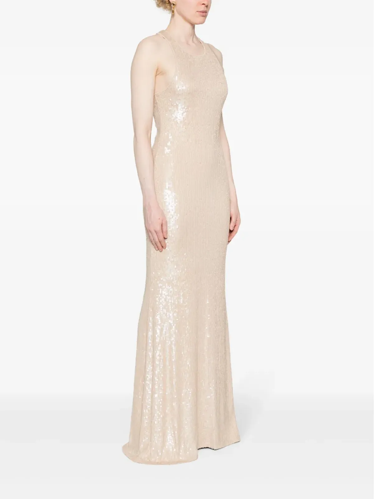 Elisabetta Franchi ドレス レーサーバック スパンコール付き - 画像3