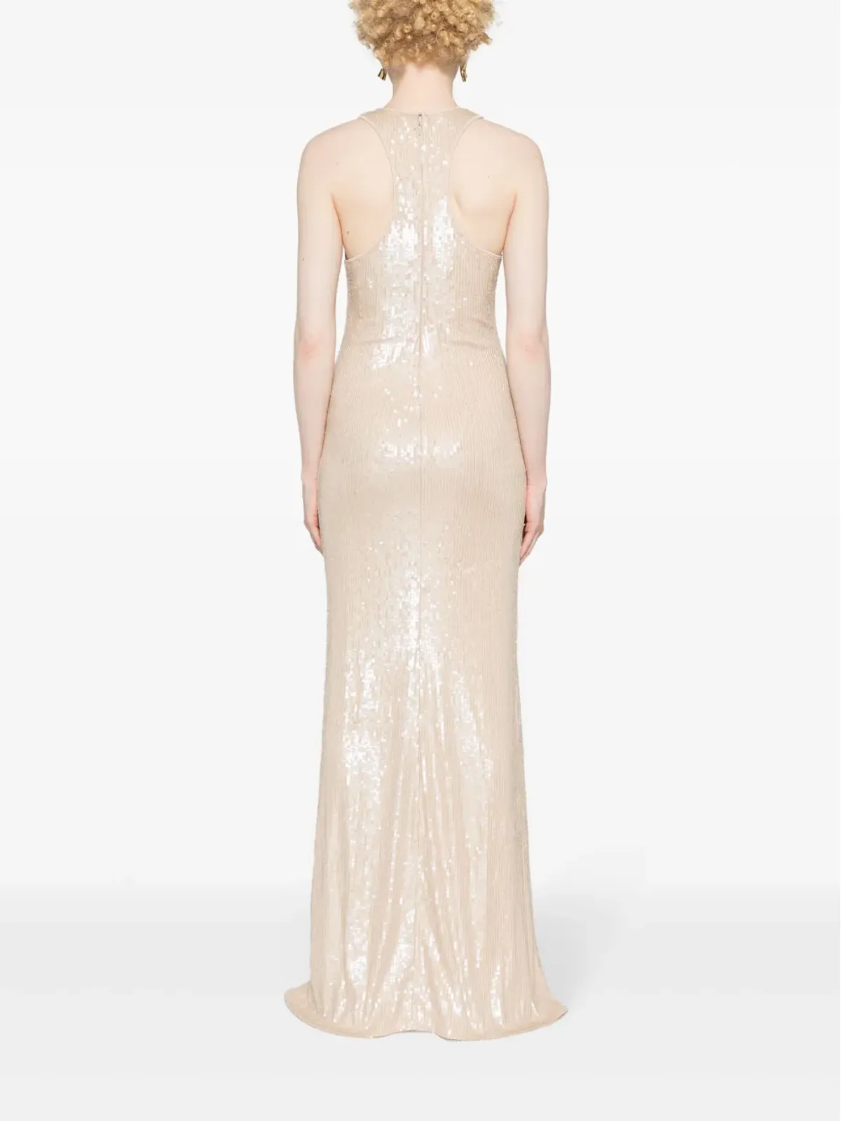 Elisabetta Franchi ドレス レーサーバック スパンコール付き - 画像4