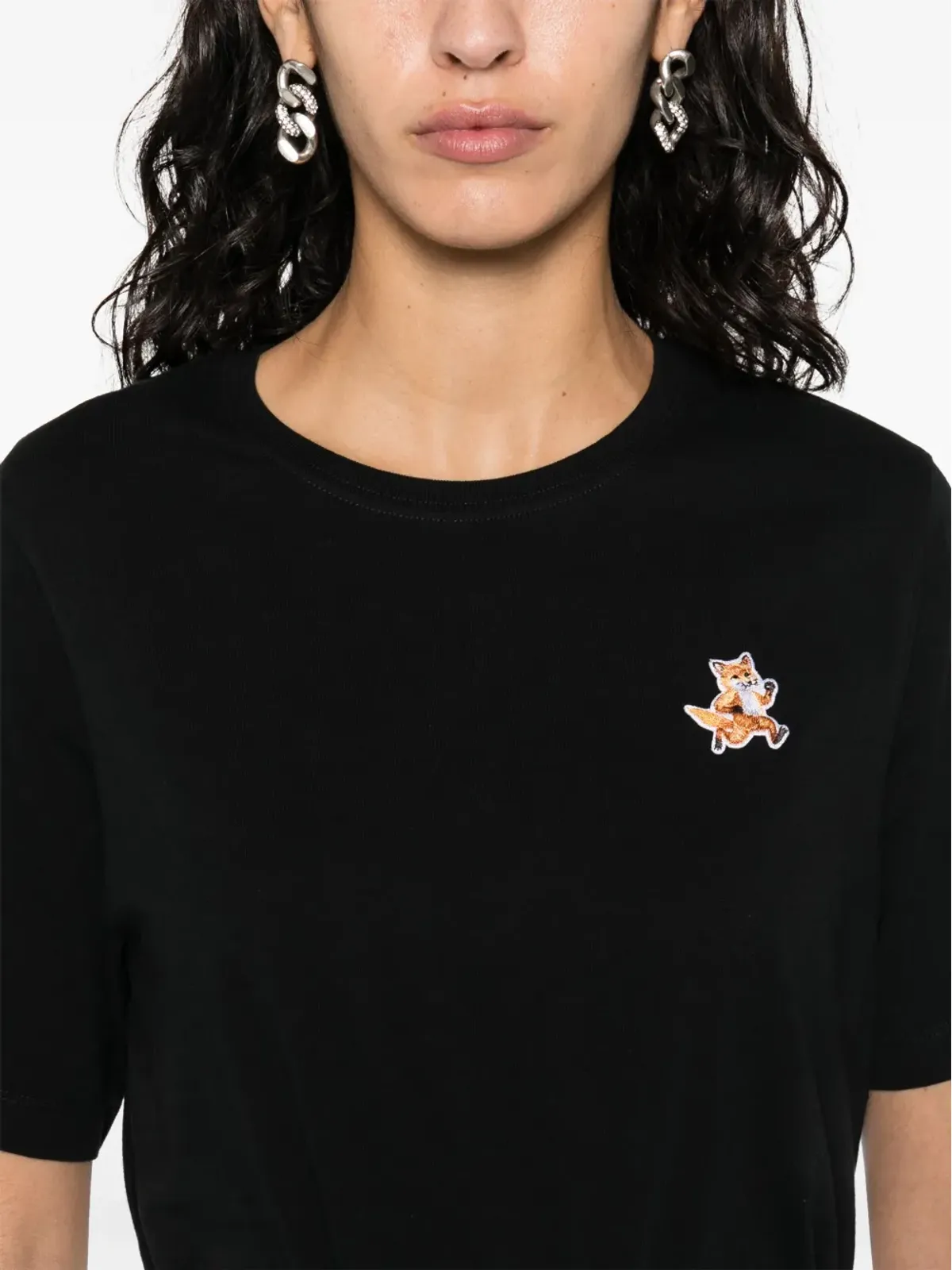 Maison Kitsuné Speedy Foxアップリケ Tシャツ - ブラック - 画像5