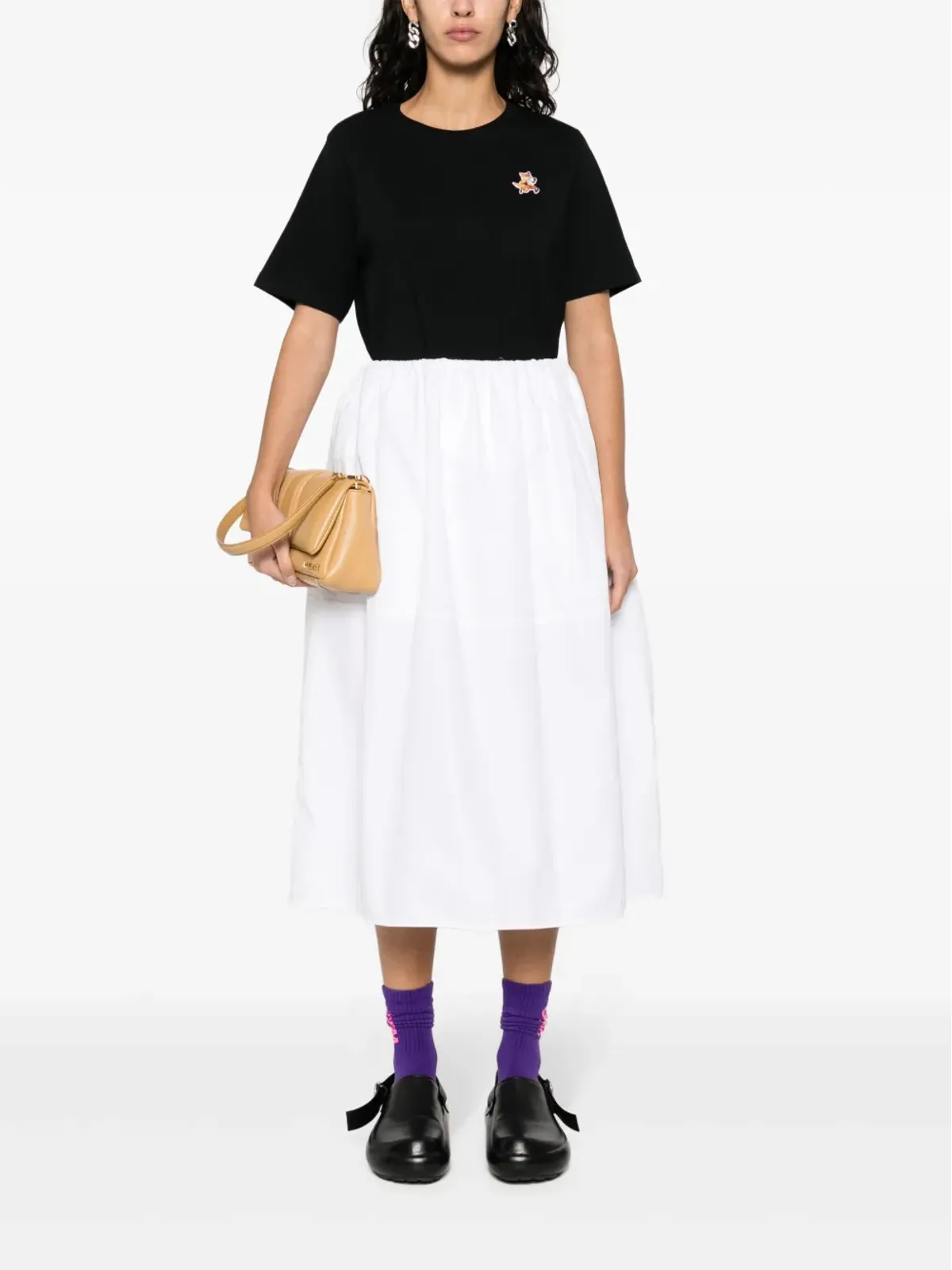 Maison Kitsuné Speedy Foxアップリケ Tシャツ - ブラック - 画像2
