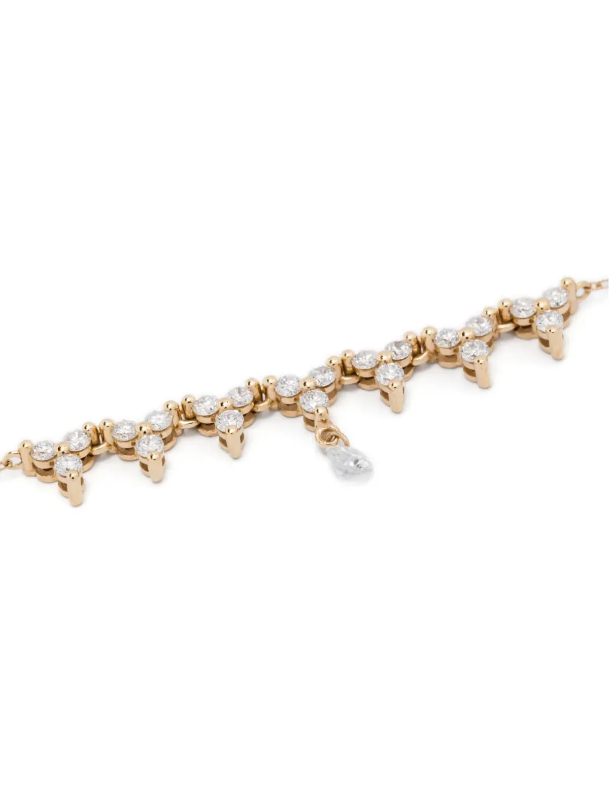 Persée 18K イエローゴールド トライアングル ダイヤモンド テニスネックレス - 画像3