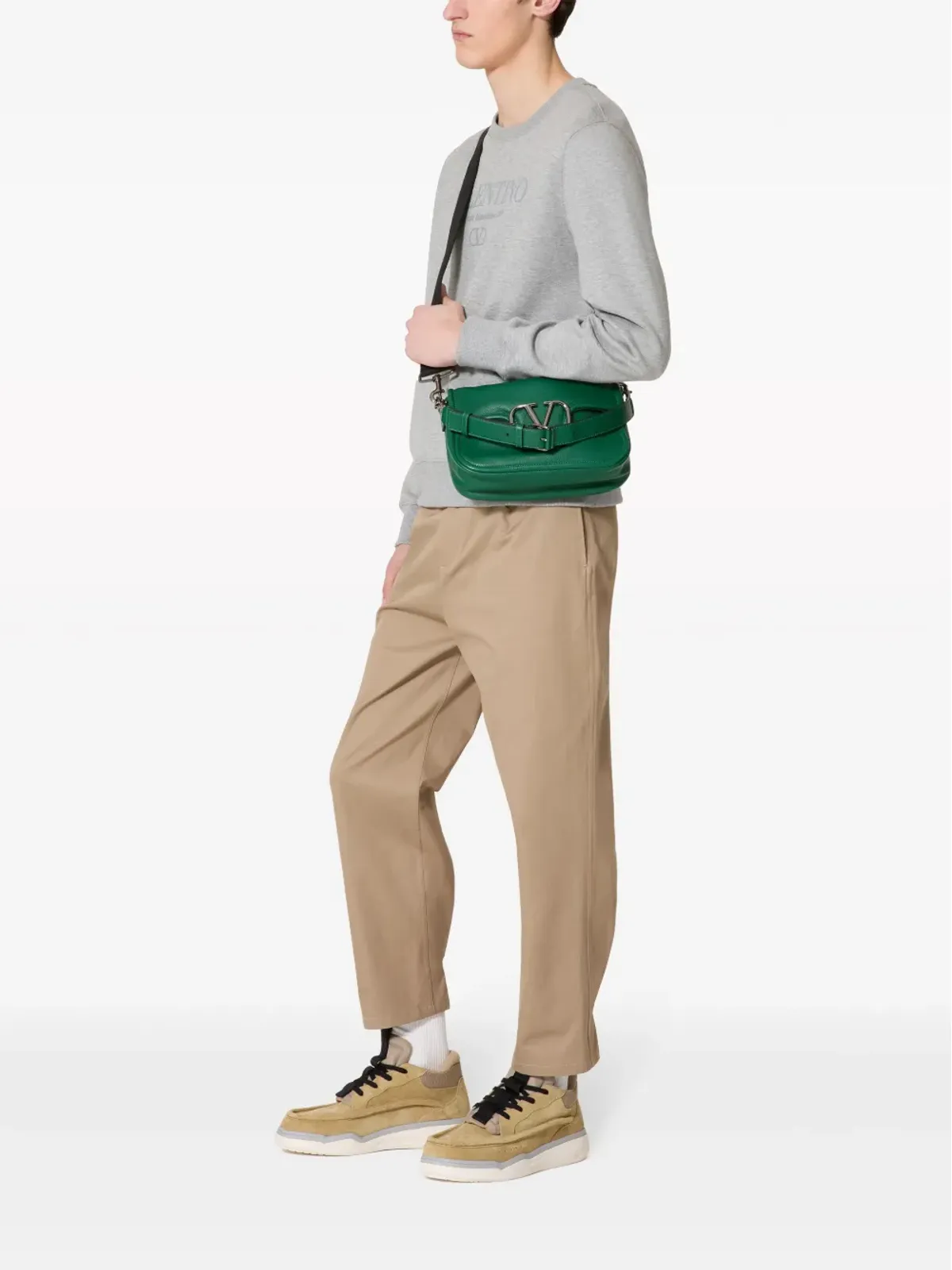 Valentino Garavani ロゴプリント コットン スウェットシャツ - グレー - 画像2