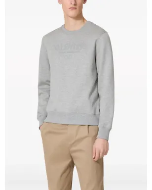 Valentino Garavani ロゴプリント コットン スウェットシャツ - グレー - サムネイル3