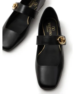 Valentino Garavani VLogo Locker Mary-Jane バレリーナシューズ - ブラック - サムネイル5