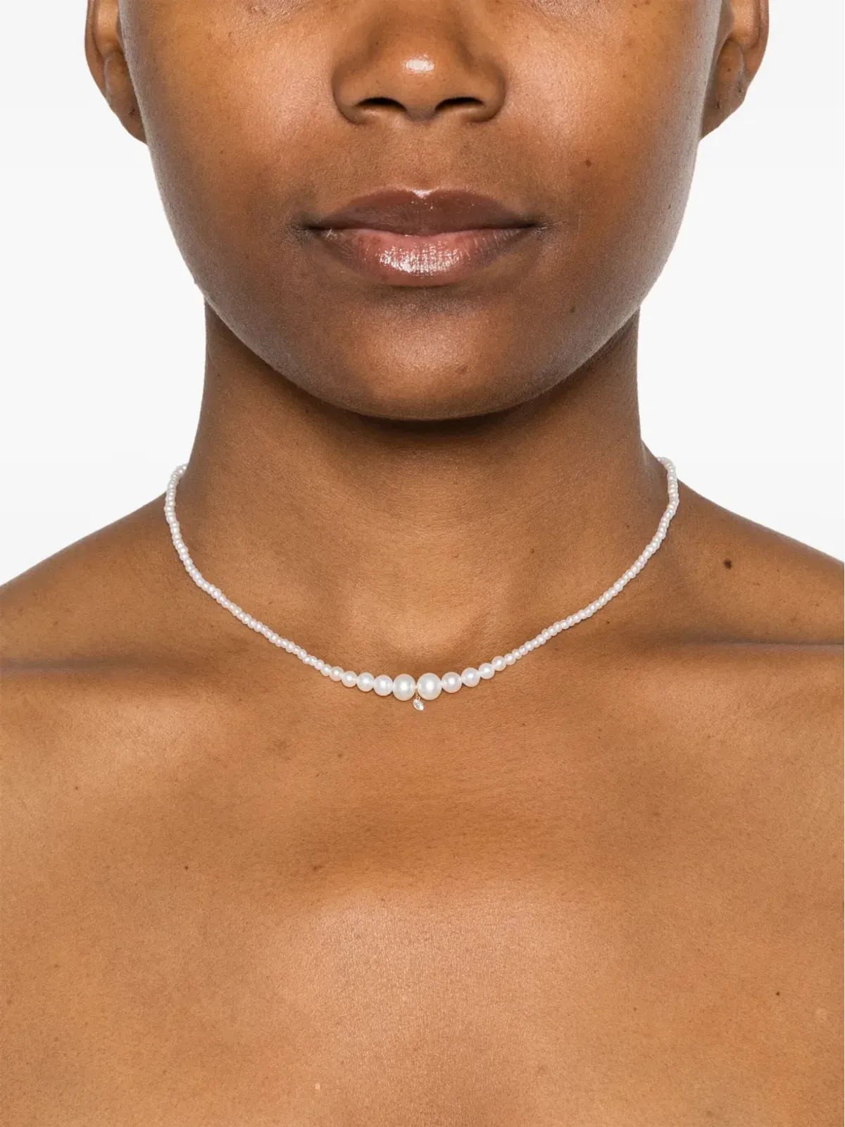 Persée 18kt イエローゴールド アフロディーテ グラデーション真珠ネックレス - 画像2