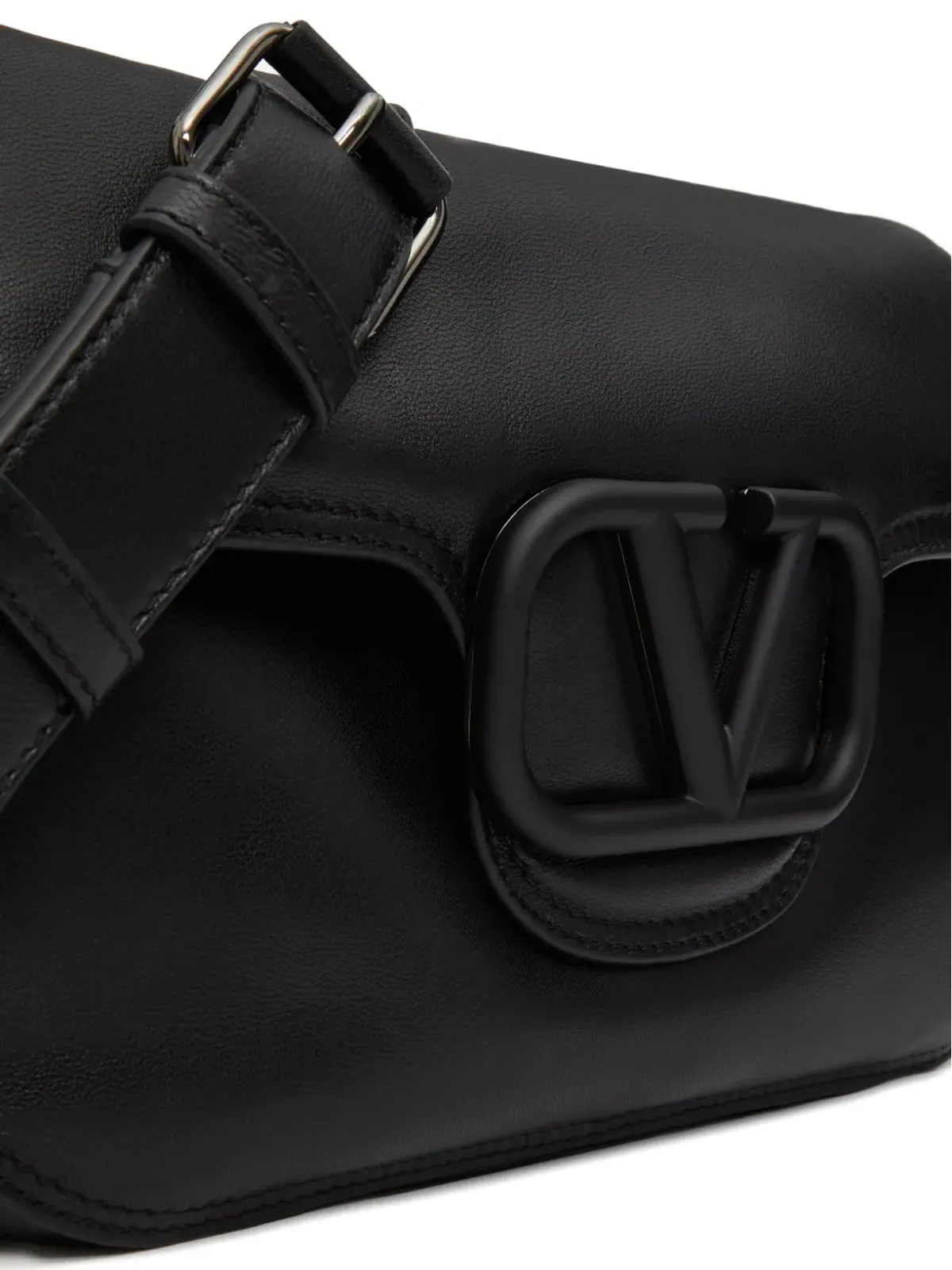 Valentino Garavani レザーショルダーバッグ - ブラック - 画像5