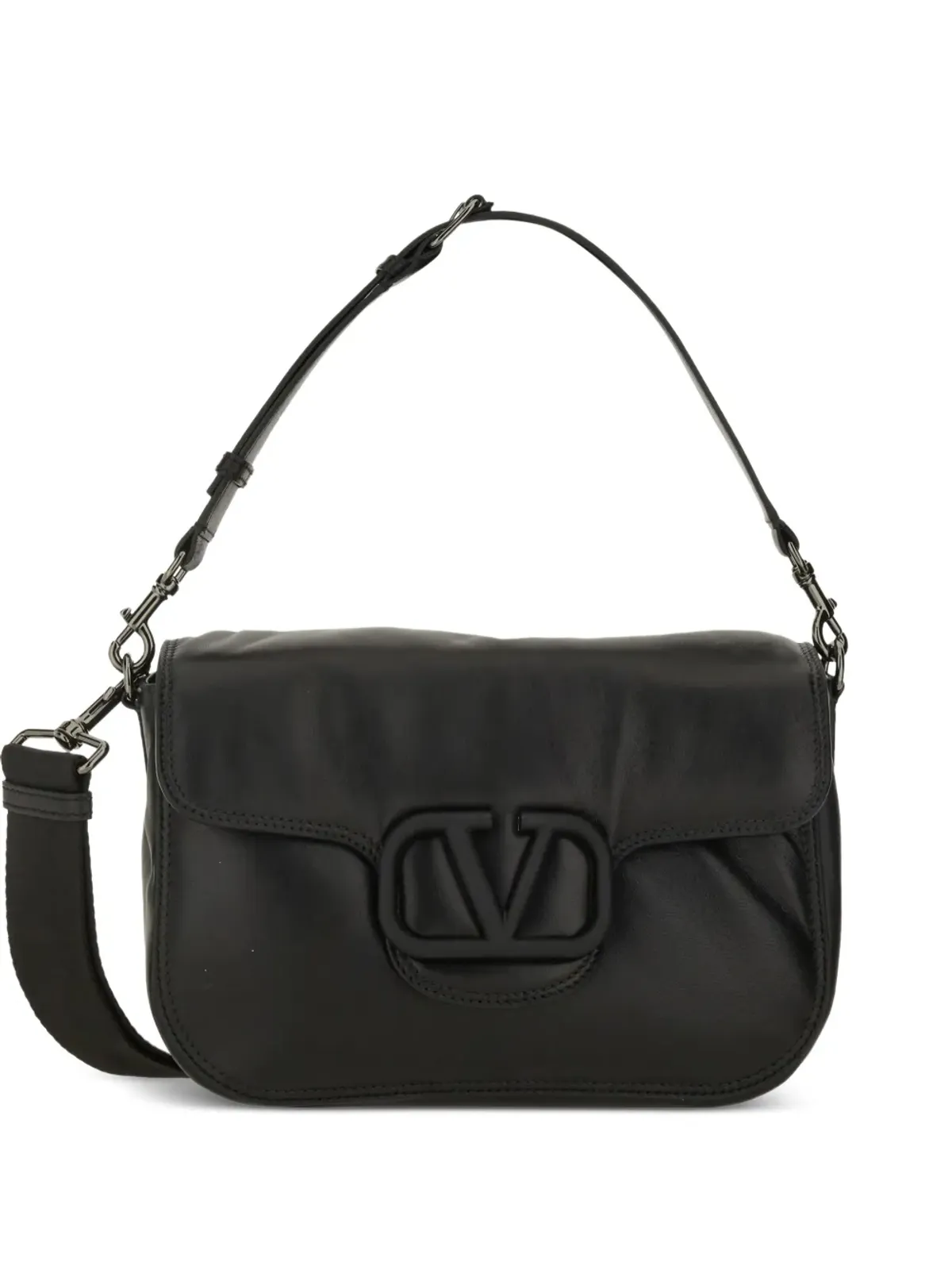 Valentino Garavani レザーショルダーバッグ - ブラック - 画像3
