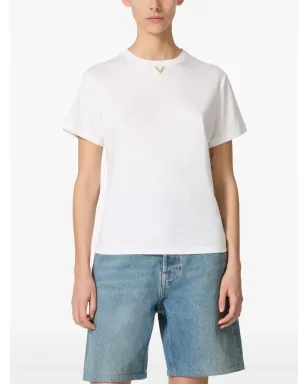Valentino Garavani VGold コットン Tシャツ - ホワイト - サムネイル3
