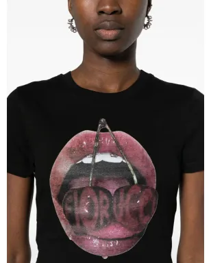 Fiorucci グラフィックプリント入りクロップドTシャツ - サムネイル5