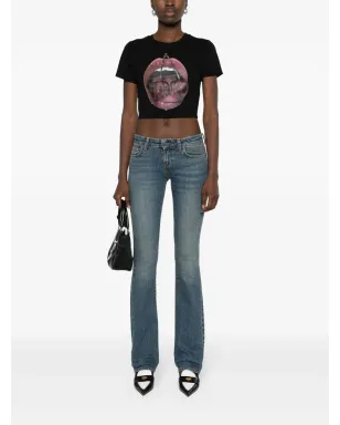 Fiorucci グラフィックプリント入りクロップドTシャツ - サムネイル2