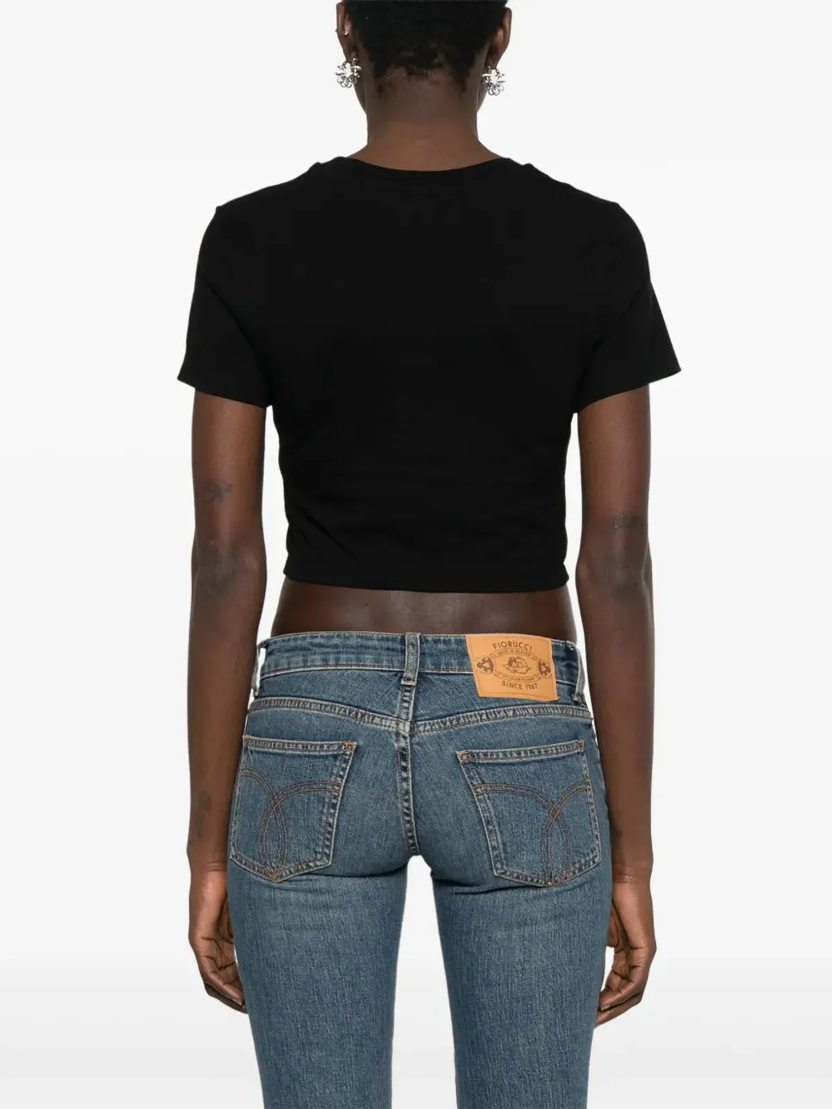Fiorucci グラフィックプリント入りクロップドTシャツ - 画像4