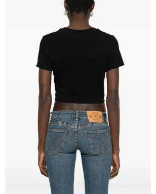 Fiorucci グラフィックプリント入りクロップドTシャツ - サムネイル4