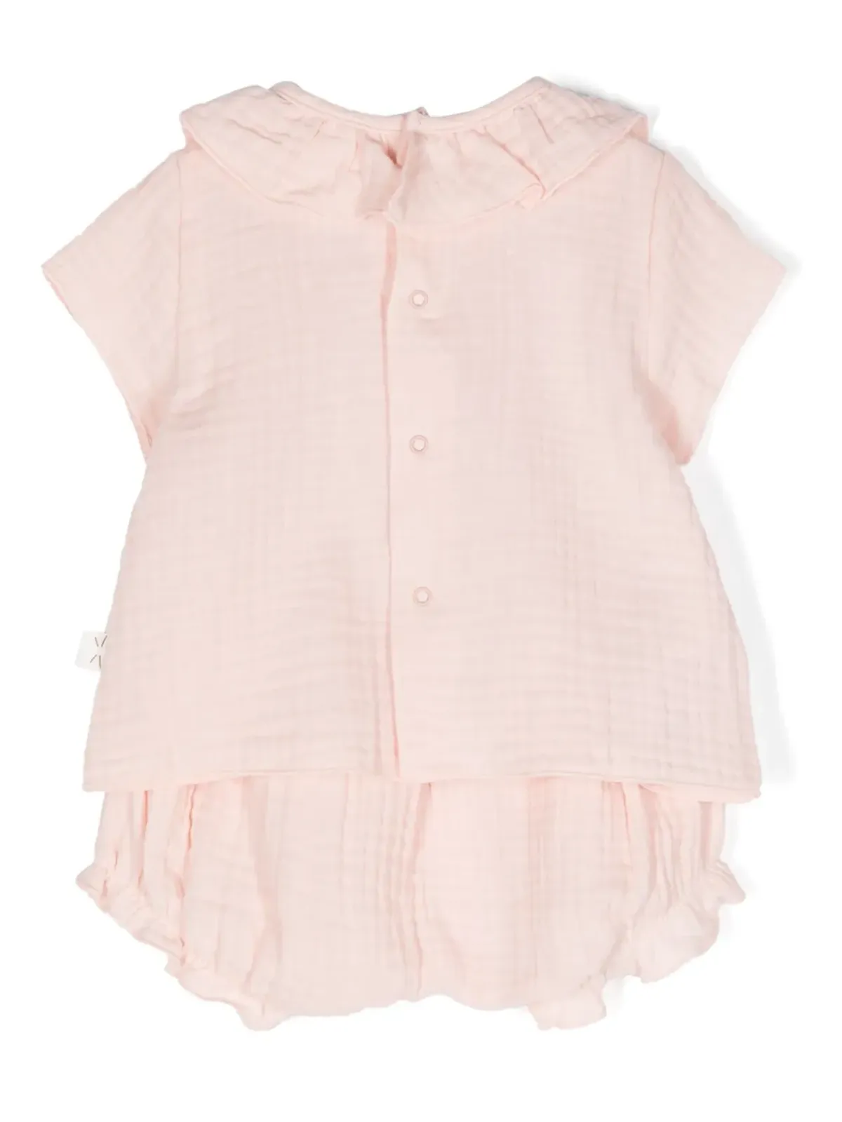 TEDDY & MINOU ruffled cotton babygrow set - Neutrals - 画像2