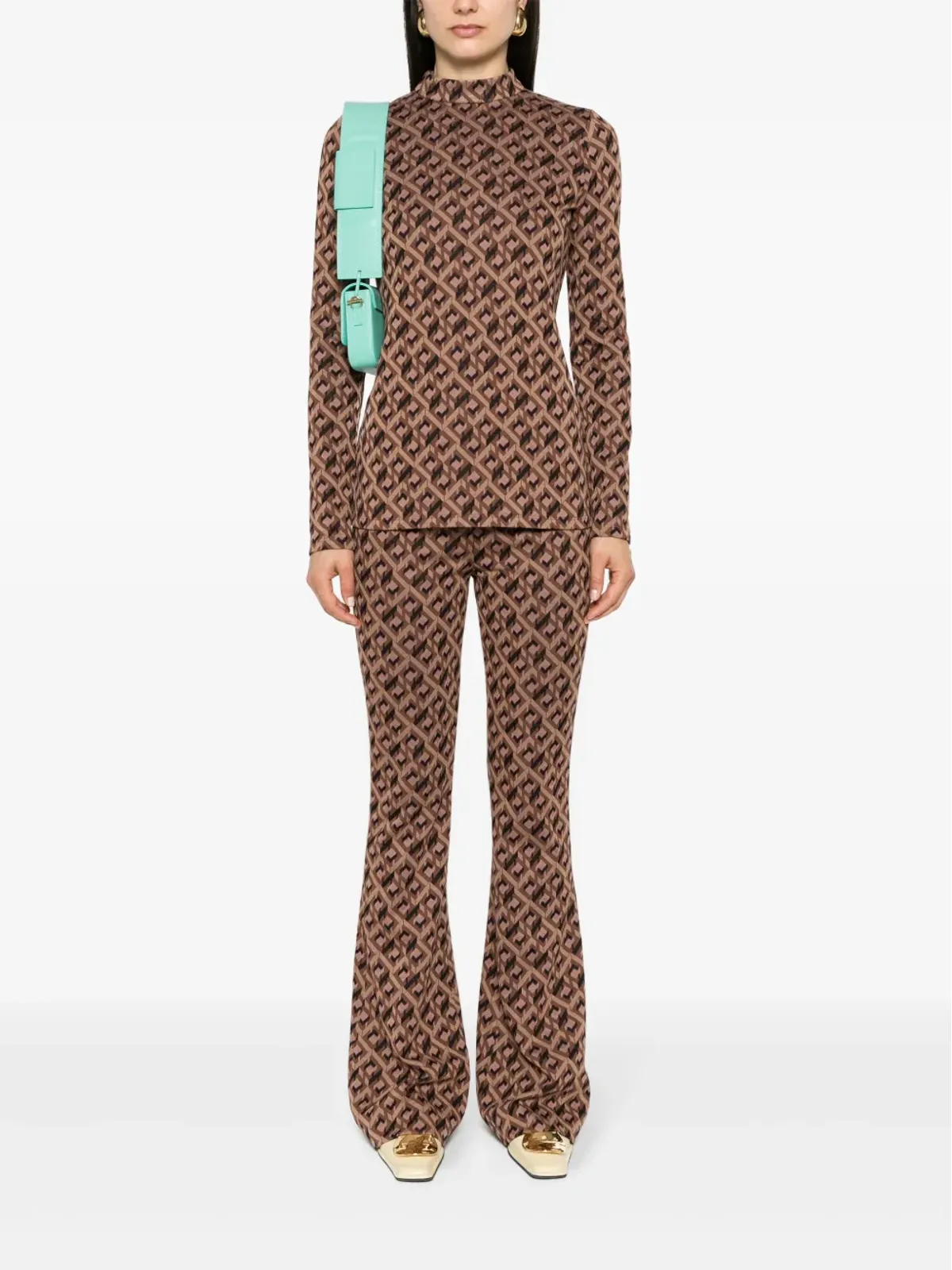 DVF Diane von Furstenberg Birdie Tarot Mazeプリントトップス - 画像2