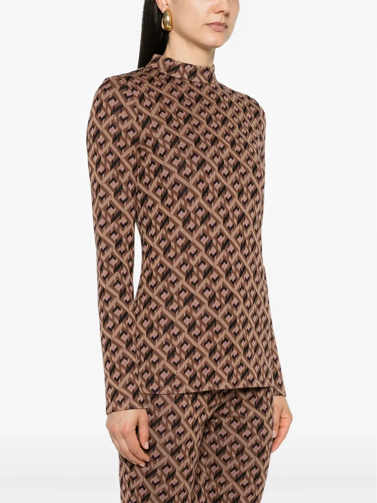DVF Diane von Furstenberg Birdie Tarot Mazeプリントトップス - 画像3