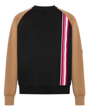 Moschino カラーブロック クルーネック スウェットシャツ ブラック - サムネイル1