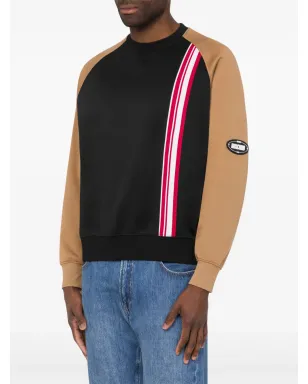 Moschino カラーブロック クルーネック スウェットシャツ ブラック - サムネイル2