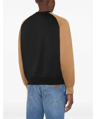 Moschino カラーブロック クルーネック スウェットシャツ ブラック - サムネイル3