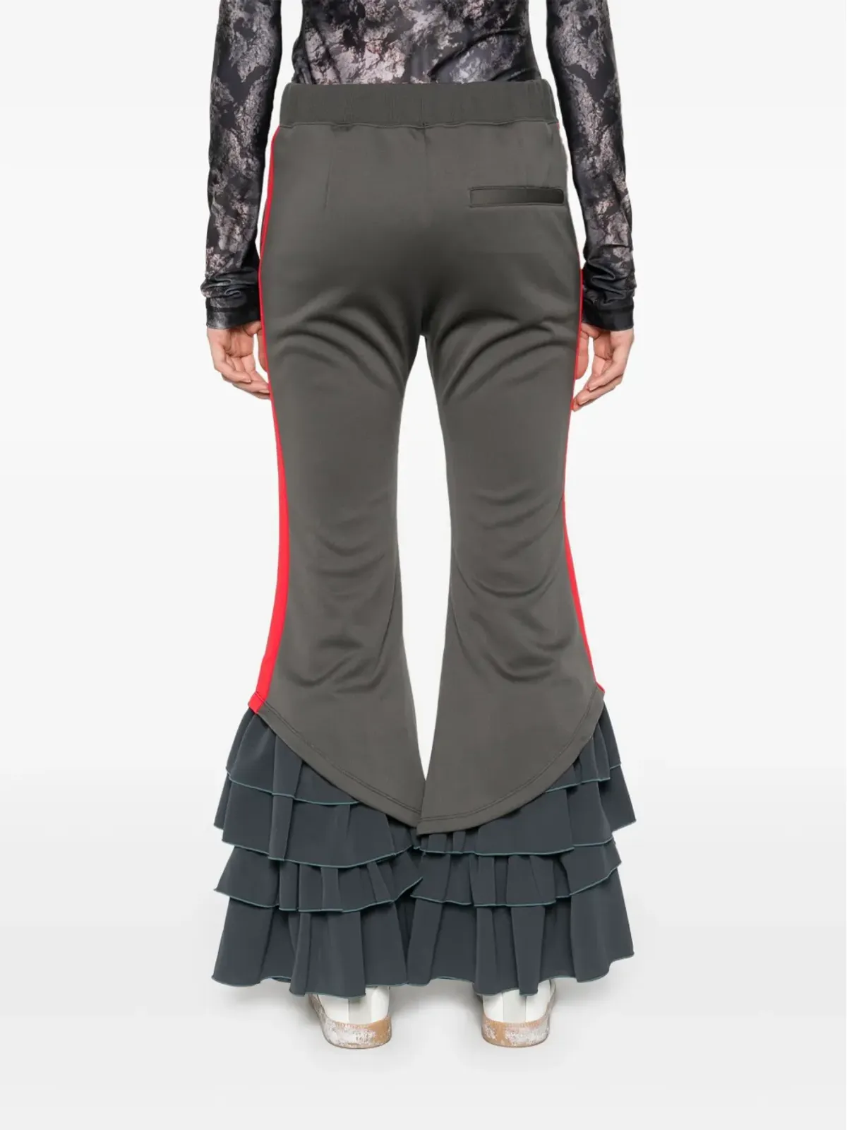 Facetasm ラッフル付きトラックパンツ グレー - 画像4