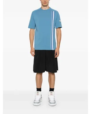 Moschino ストライプパッチ コットン Tシャツ - ブルー - サムネイル2