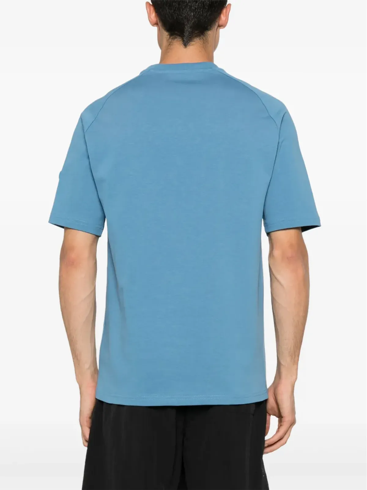 Moschino ストライプパッチ コットン Tシャツ - ブルー - 画像4