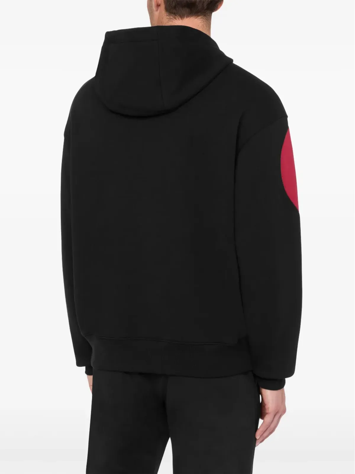 Moschino ハートプリント コットン フーディー - ブラック - 画像3