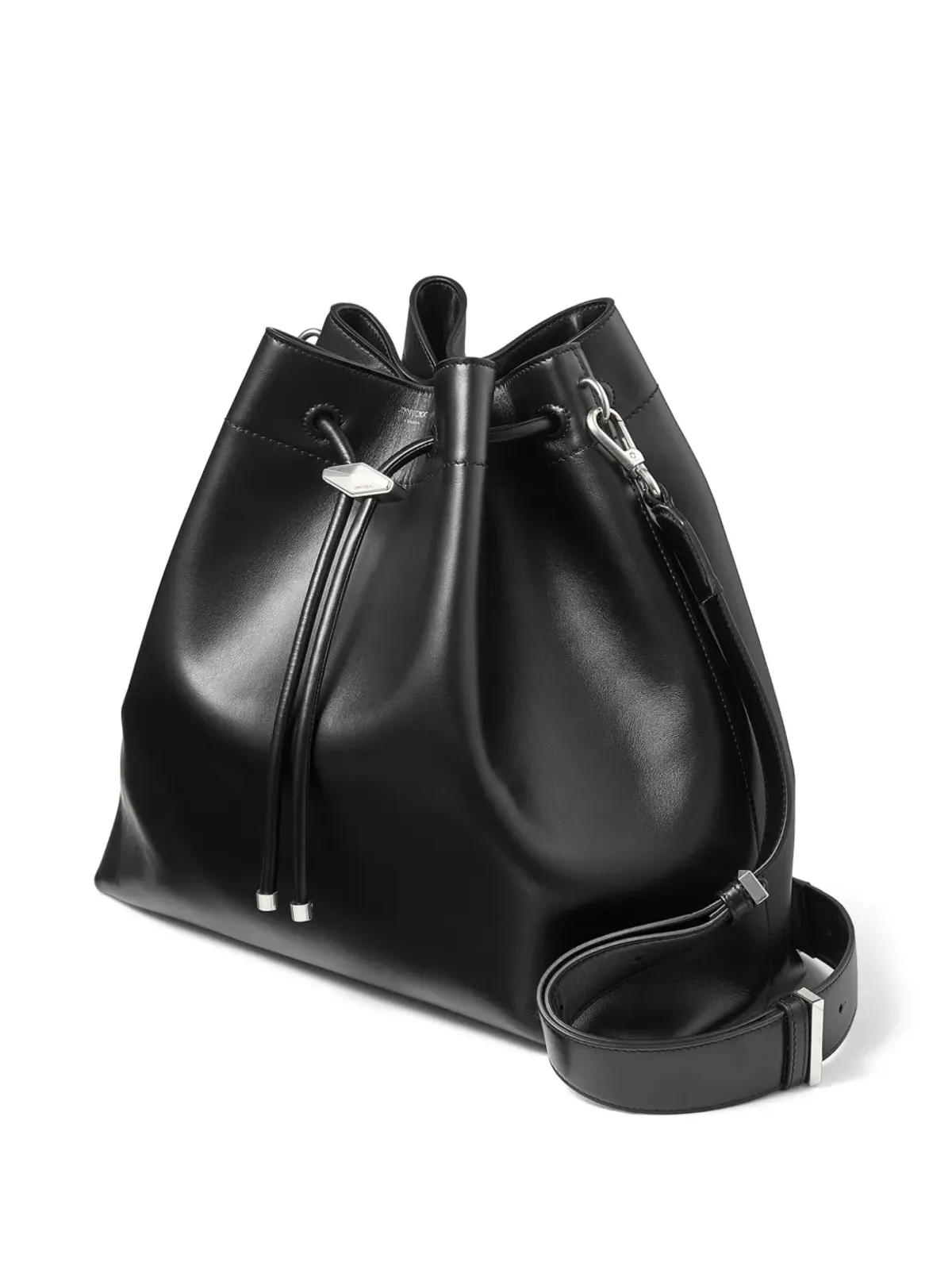 Jimmy Choo シンチ L レザー バケットバッグ - ブラック - 画像3