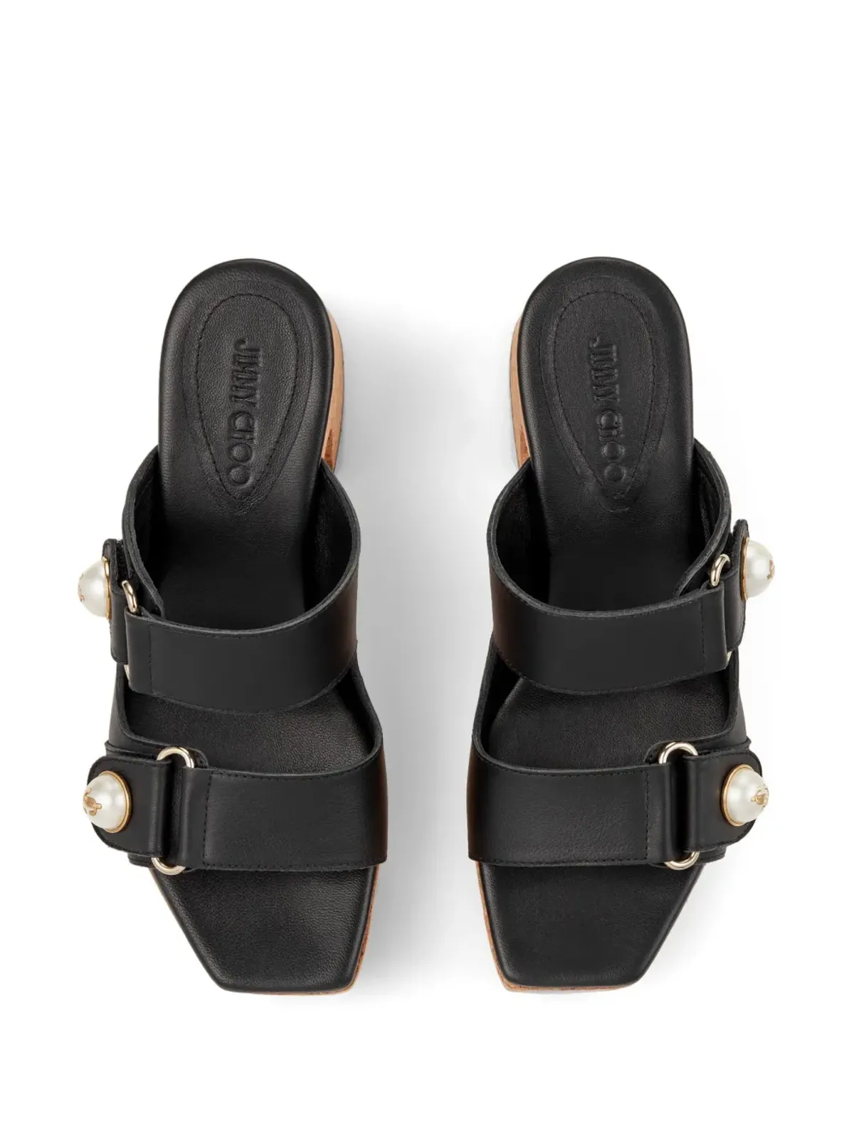 Jimmy Choo Fayence 95mm レザー・プラットフォームサンダル ブラック - 画像4