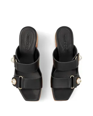 Jimmy Choo Fayence 95mm レザー・プラットフォームサンダル ブラック - サムネイル4
